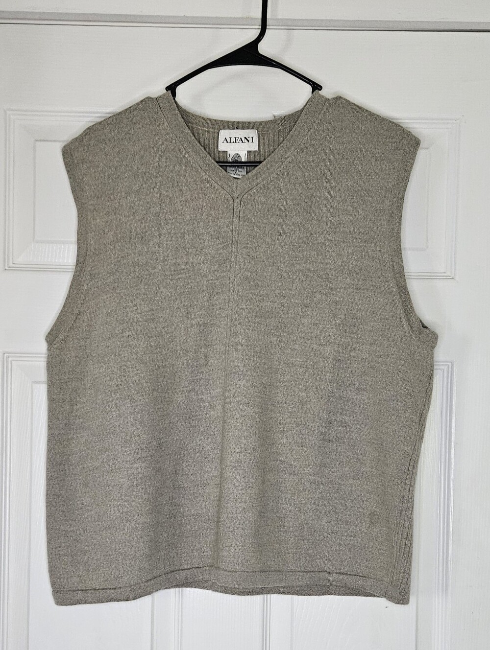 Alfani Men's Crewneck Sleeveless Sweater Vest in Light Taupe/mushroom